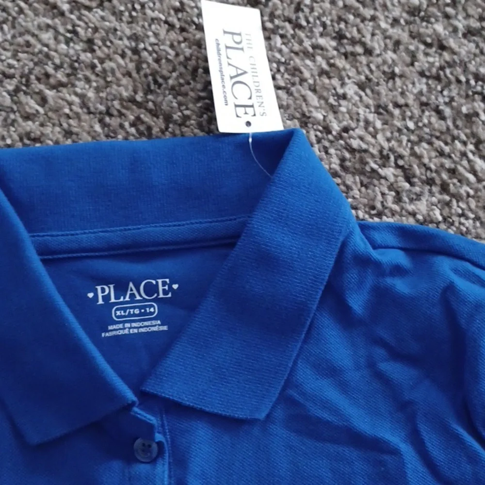 New The Children's Place blue polo top size XL 14